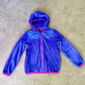 Girls North Face purple oso fleece size 6